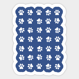 Dog Paw Print White Dog Lover - Paw Print Art Sticker